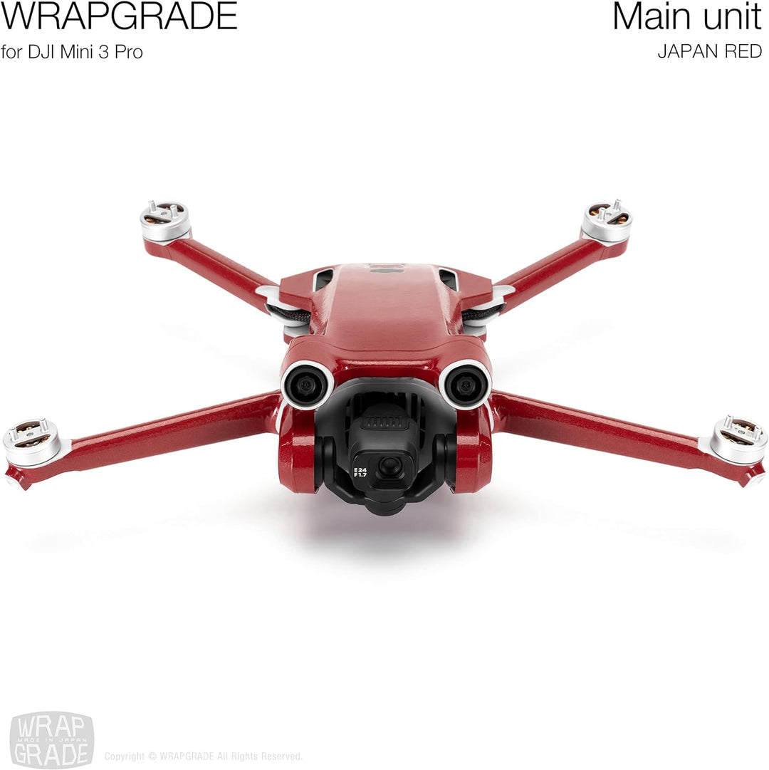 WRAPGRADE Skin Kompatibel mit DJI Mini 3 Pro (Japan RED)