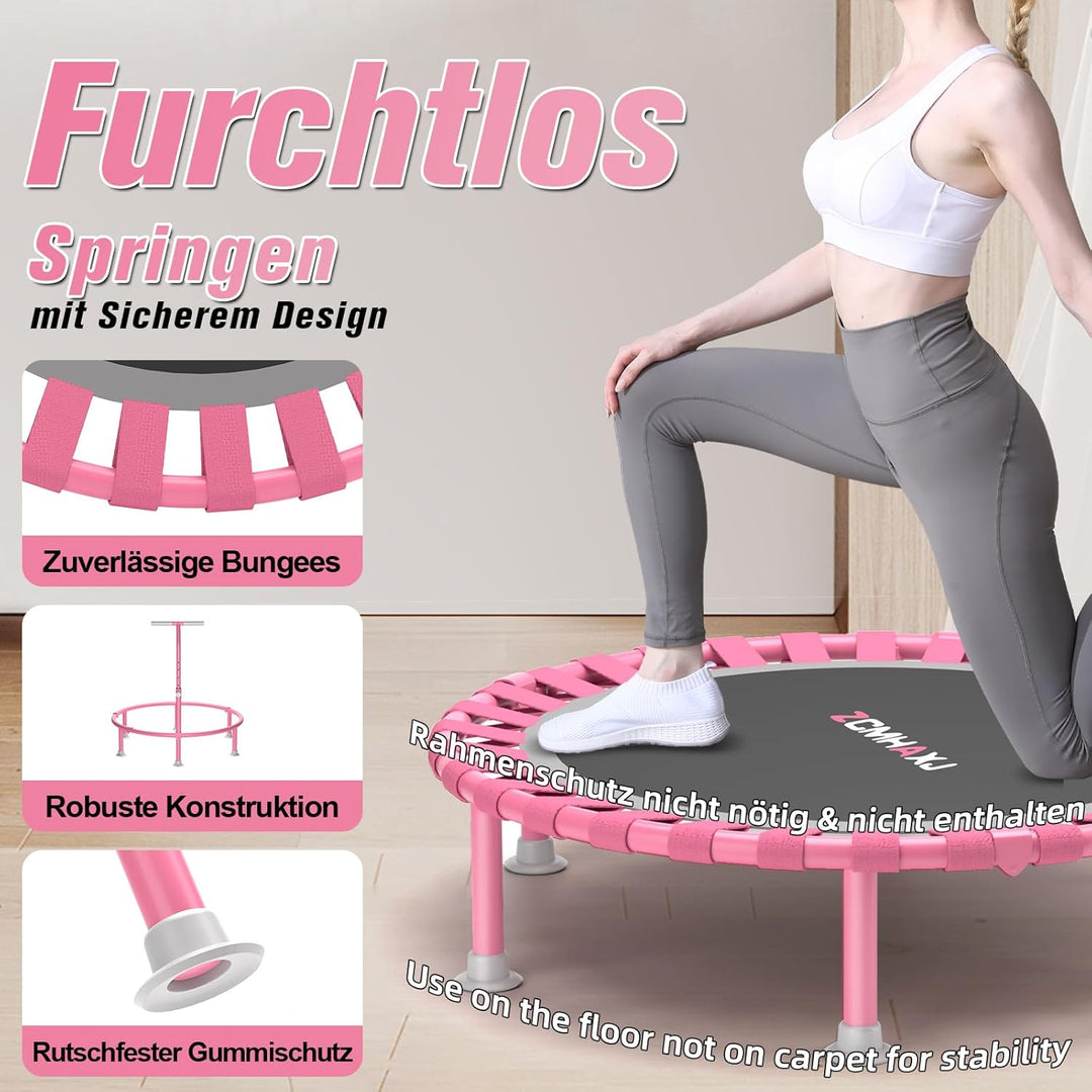 Faltbares Mini-Trampolin, 101,6 cm, Rebounder-Trampolin für Erwachsene und Kinder, 204 kg Kapazität