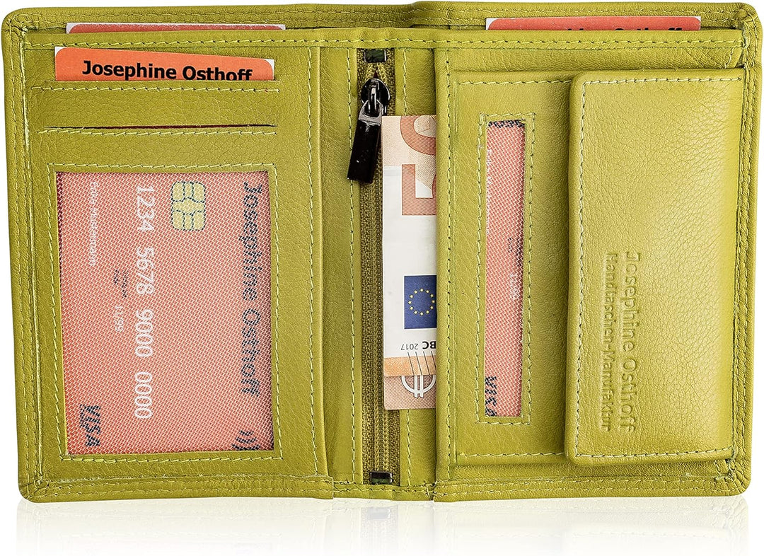 Josephine Osthoff Geldbörse Herren Leder mit RFID Portemonnaie Gross mit Münzfach Kreditkartenetui M