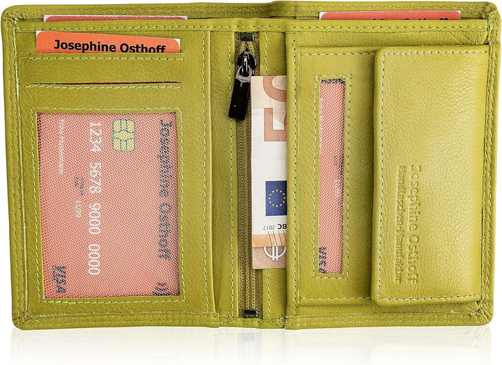 Josephine Osthoff Geldbörse Herren Leder mit RFID Portemonnaie Gross mit Münzfach Kreditkartenetui M