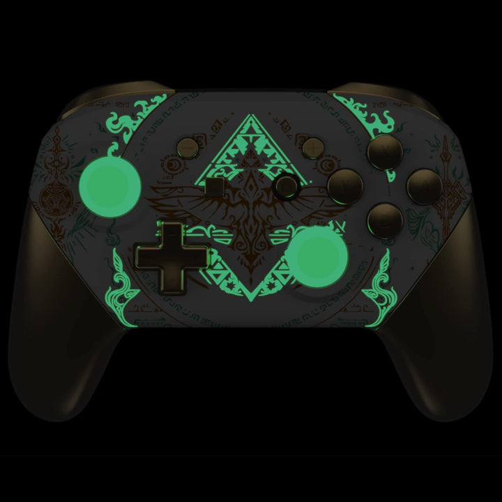 eXtremeRate Griff Hülle Set kompatibel mit Nintendo Switch Pro Controller, DIY-Ersatz Front Case/Bac