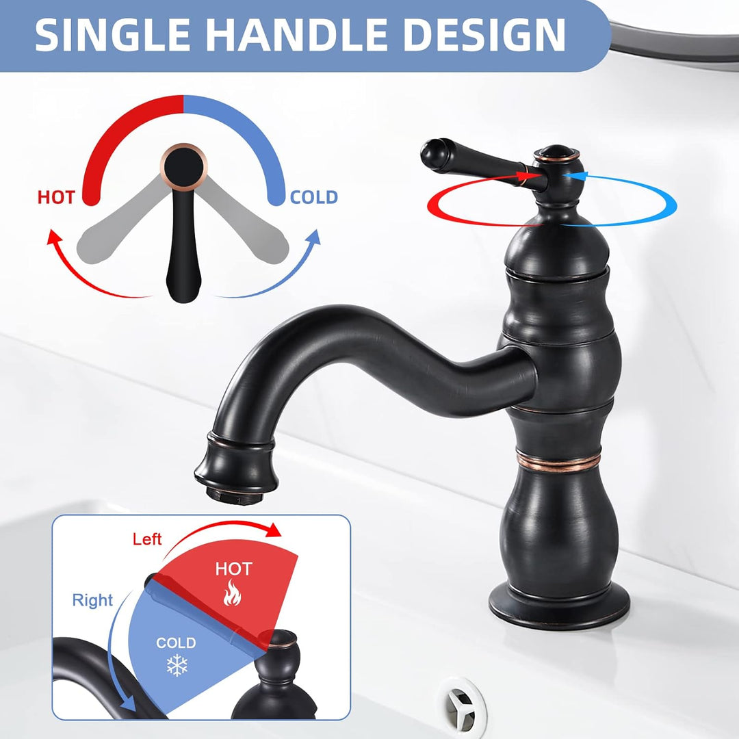 kisimixer Waschtischarmaturen Schwarz Matt Wasserhahn, Armaturen Waschtischarmatur 360°Schwenkbar au