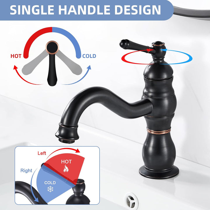 kisimixer Waschtischarmaturen Schwarz Matt Wasserhahn, Armaturen Waschtischarmatur 360°Schwenkbar au