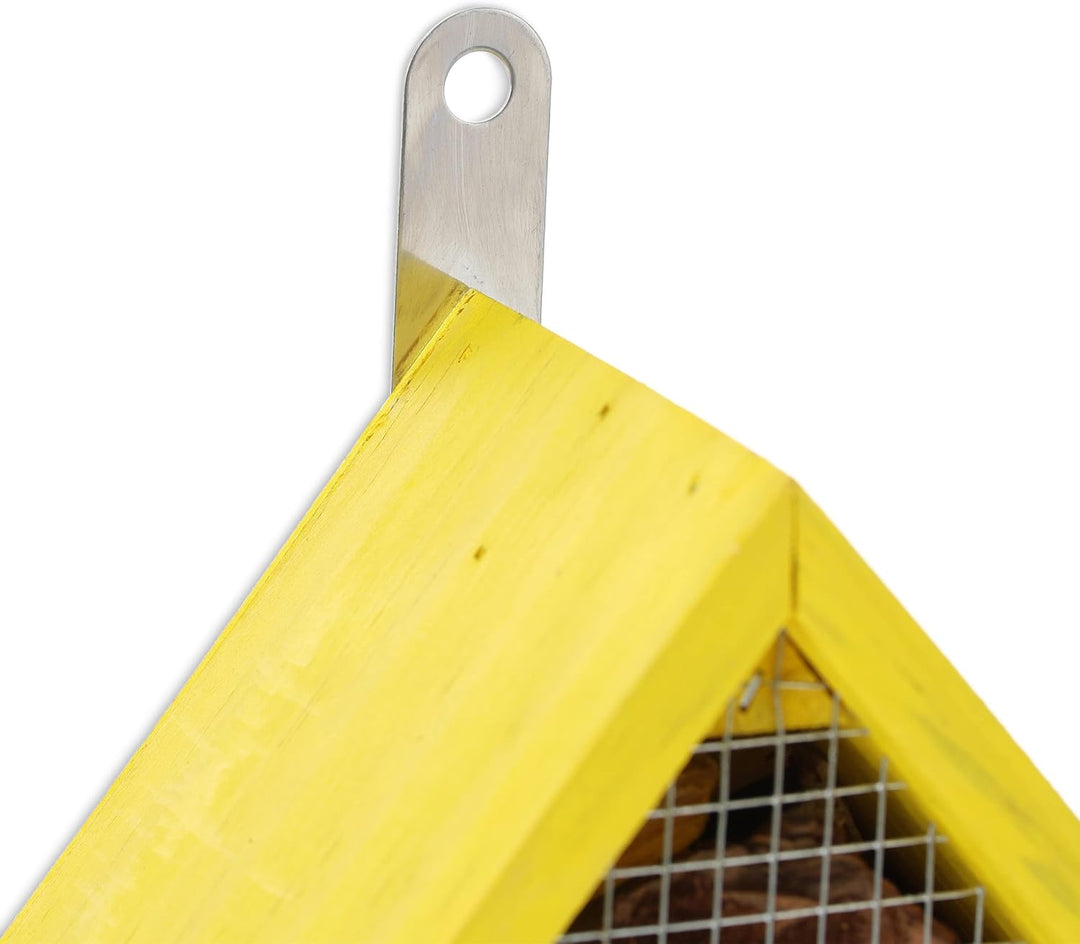 Relaxdays Bienenhotel, Nisthilfe Wildbienen, Garten, Balkon, Insektenhotel zum Aufhängen, Holz, HBT