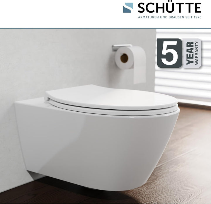 WC-Sitz mit Absenkautomatik | thermoplast | Abnehmbarer Klodeckel aus bruchsicherem Material | Einfa