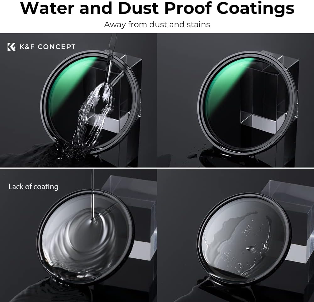 K&F Concept Nano-X Magnetischer ND Filter 77mm Variabler Graufilter ND2-32 (1-5 Stop) Neutral Graufi