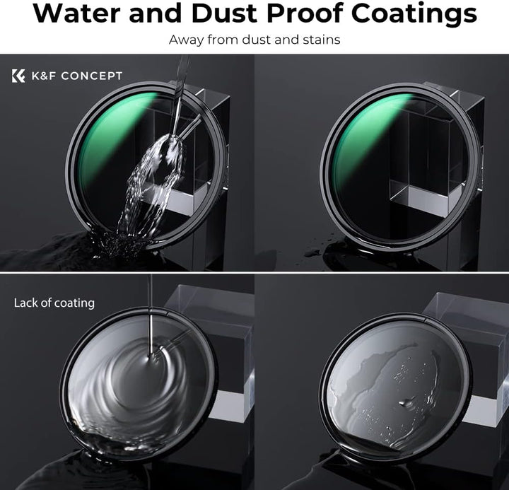 K&F Concept Nano-X Magnetischer ND Filter 77mm Variabler Graufilter ND2-32 (1-5 Stop) Neutral Graufi