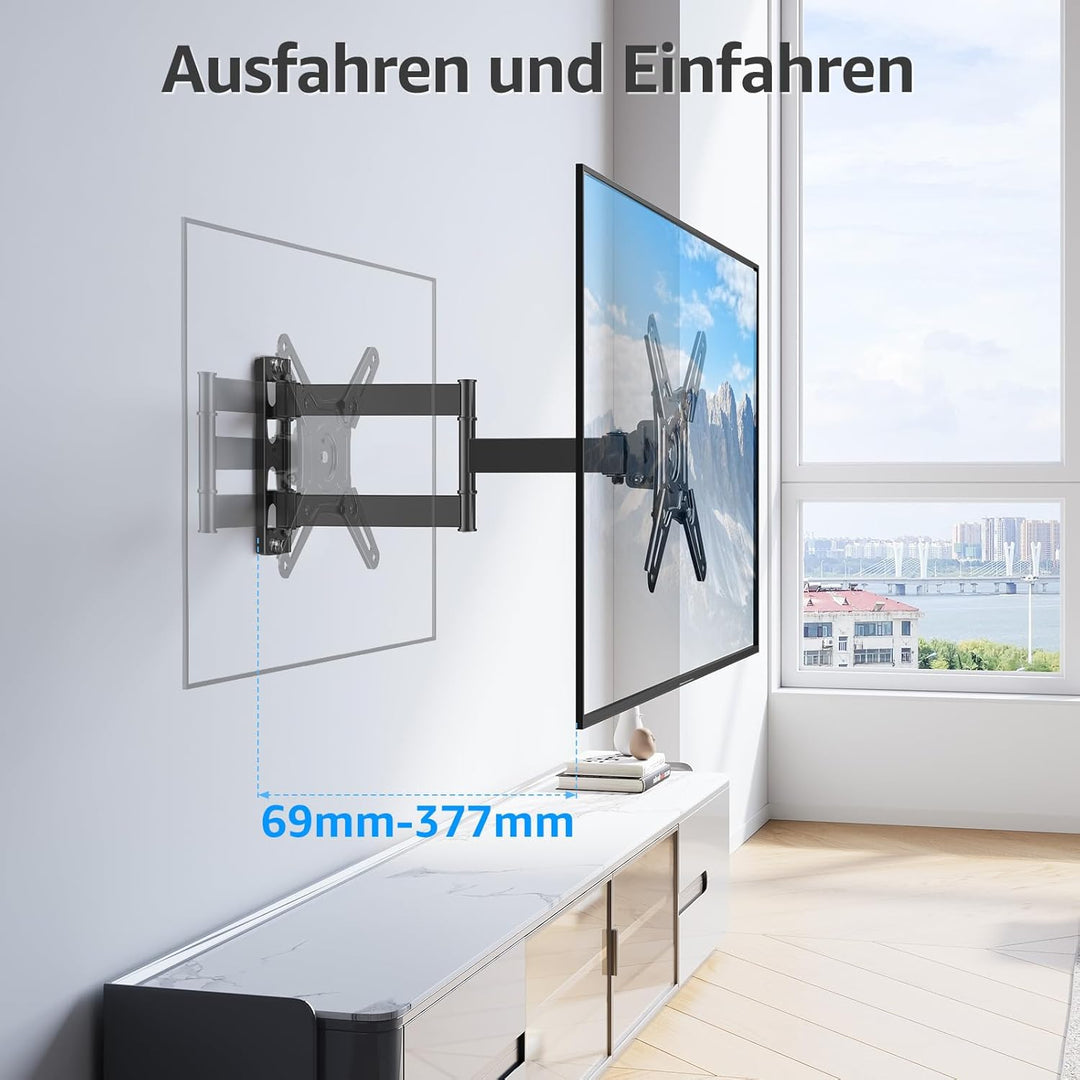 MOUNTUP TV Wandhalterung für 14-42 Zoll LED, LCD, OLED Fernseher oder Monitor, Schwenkbar und um 180