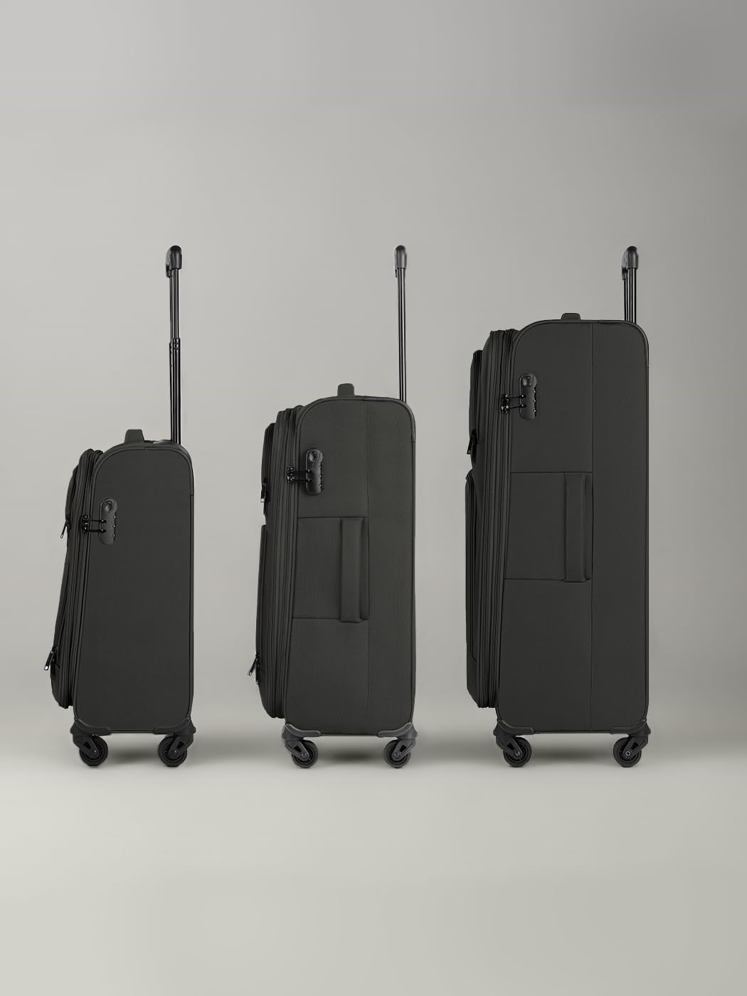 SMARTBOX Weichgepäck Koffer-Set 3-teilig für Damen & Herren | leichte & stabile Reise-Trolleys, hoch