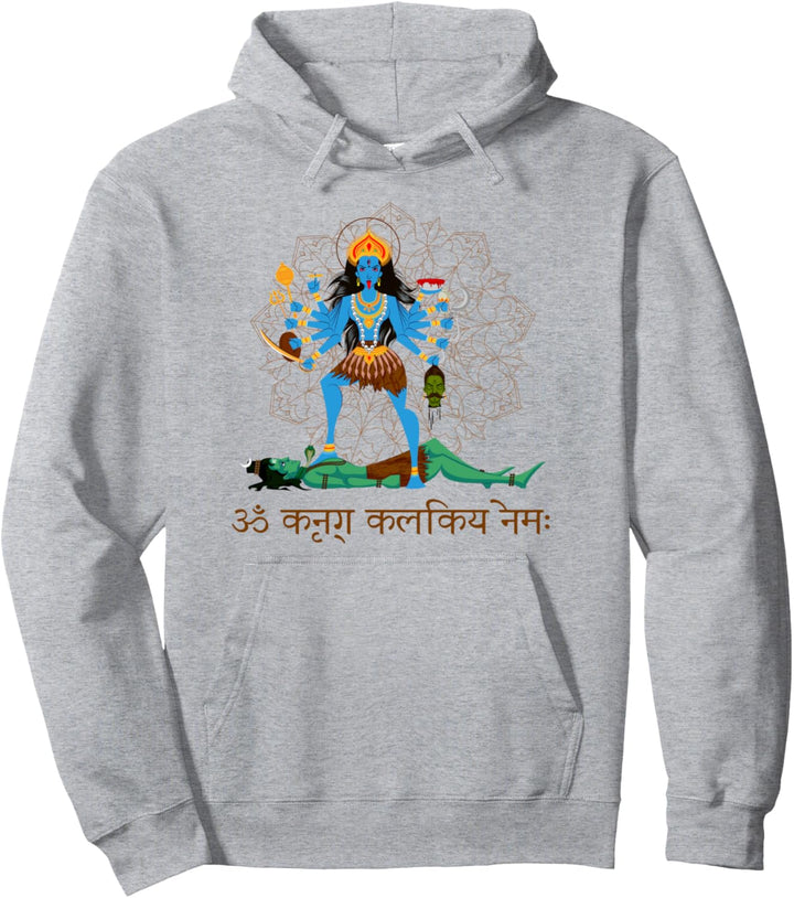 Göttin Kali T-Shirt mit Sanskrit Mantra Pullover Hoodie