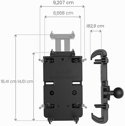 RAM Mounts Quick-Grip XL Handyhalterung mit Ball RAM-HOL-PD4-238AU mit B Grösse 1" Ball