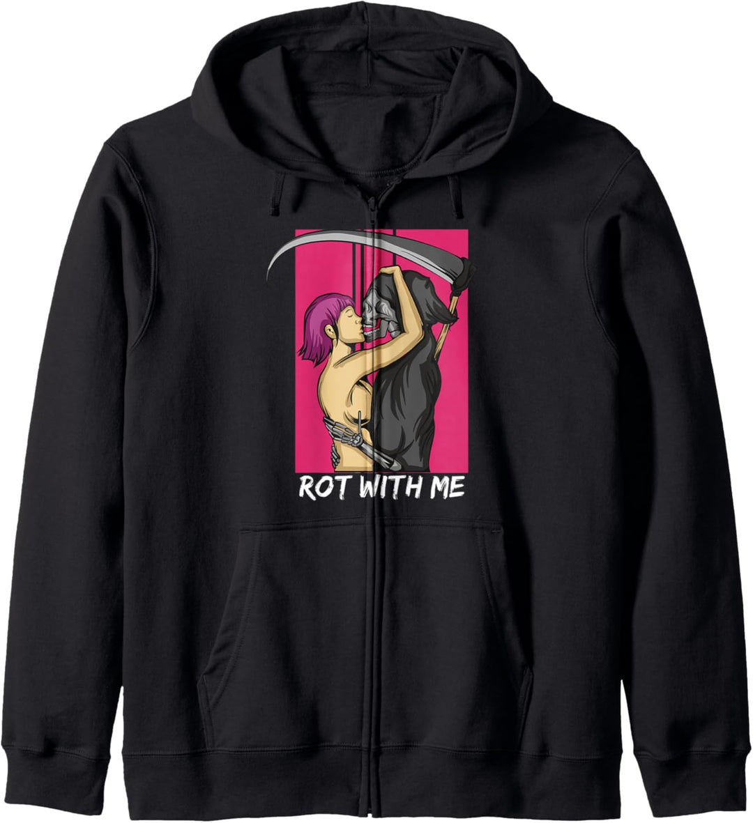 Punk Rock Grunge Goth Rot With Me Kapuzenjacke