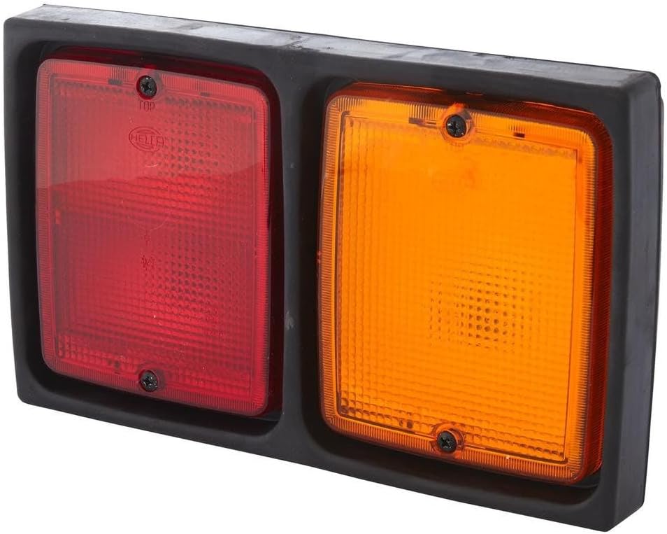 HELLA - Heckleuchte - Glühlampe - 12/24V - Einbau/Anbau/geschraubt - Lichtscheibenfarbe: rot/gelb -