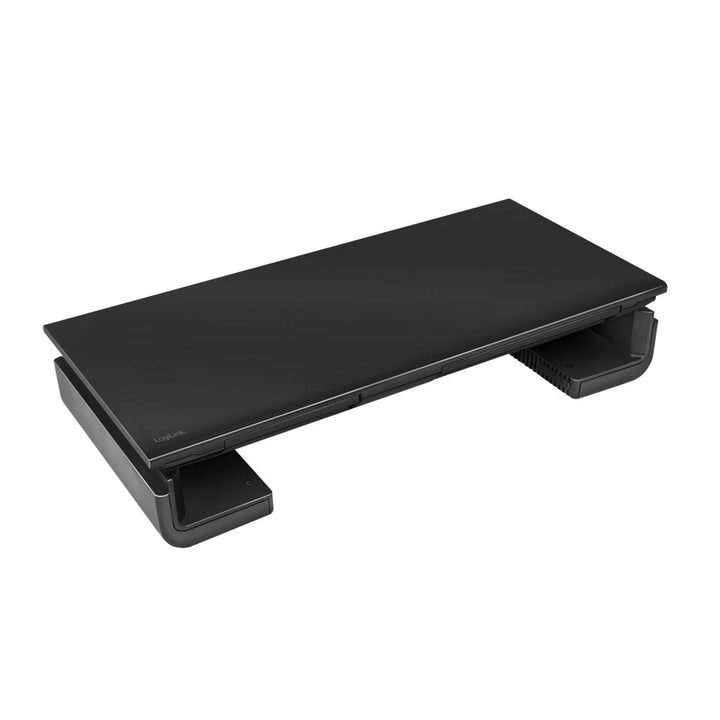 LogiLink Ergonomische TV- Monitorerhöhung, max. Belastung 25kg, Länge = 42–52cm variabel (42-52cm),