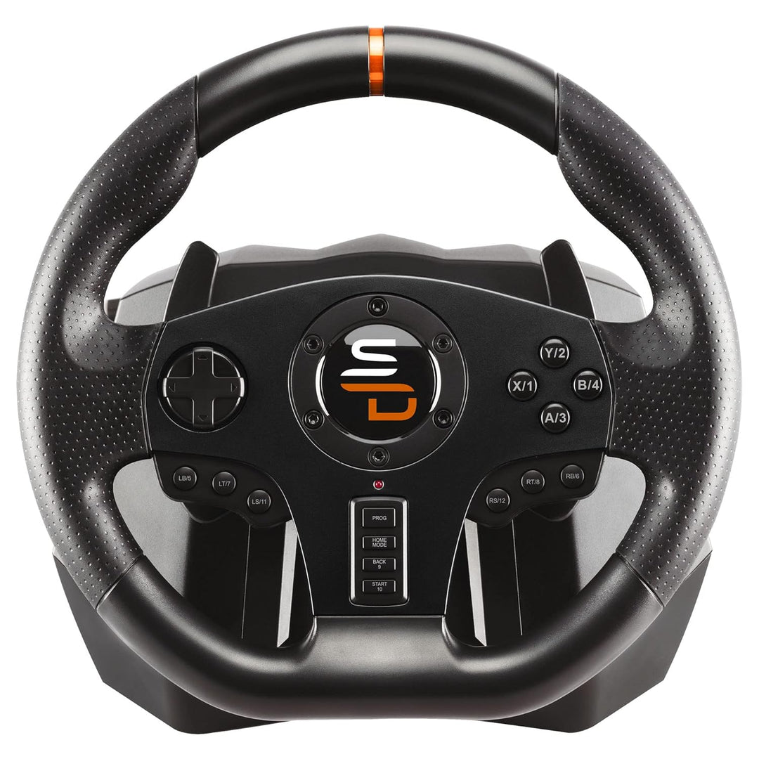 Superdrive - SV710 Rennlenkrad/lenkrad mit Fusspedalen, Schaltwippen und Vibration - PC-kompatibel (