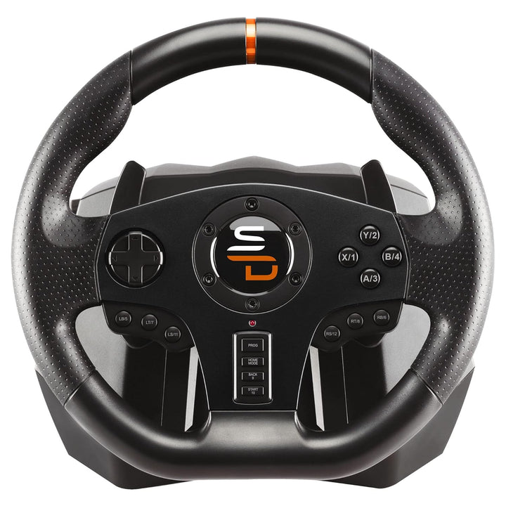 Superdrive - SV710 Rennlenkrad/lenkrad mit Fusspedalen, Schaltwippen und Vibration - PC-kompatibel (