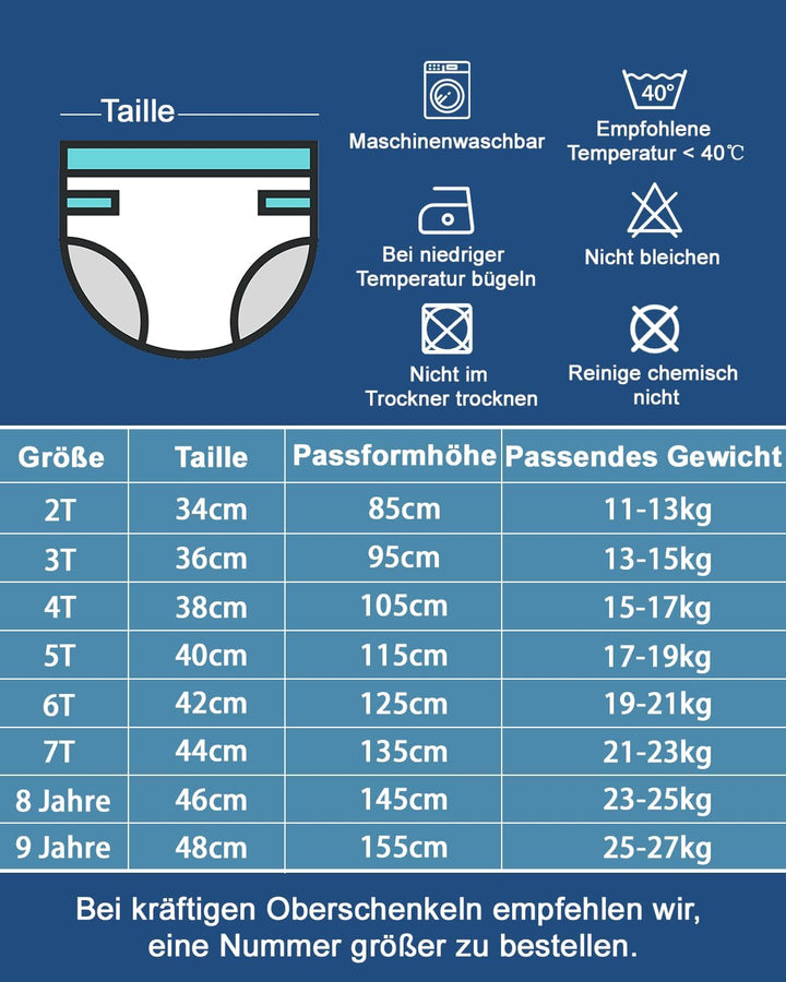 FLYISH DIRECT Töpfchen Trainingshose - Packung mit 6 Baby Trainingshosen Töpfchen Unterwäsche Kleink