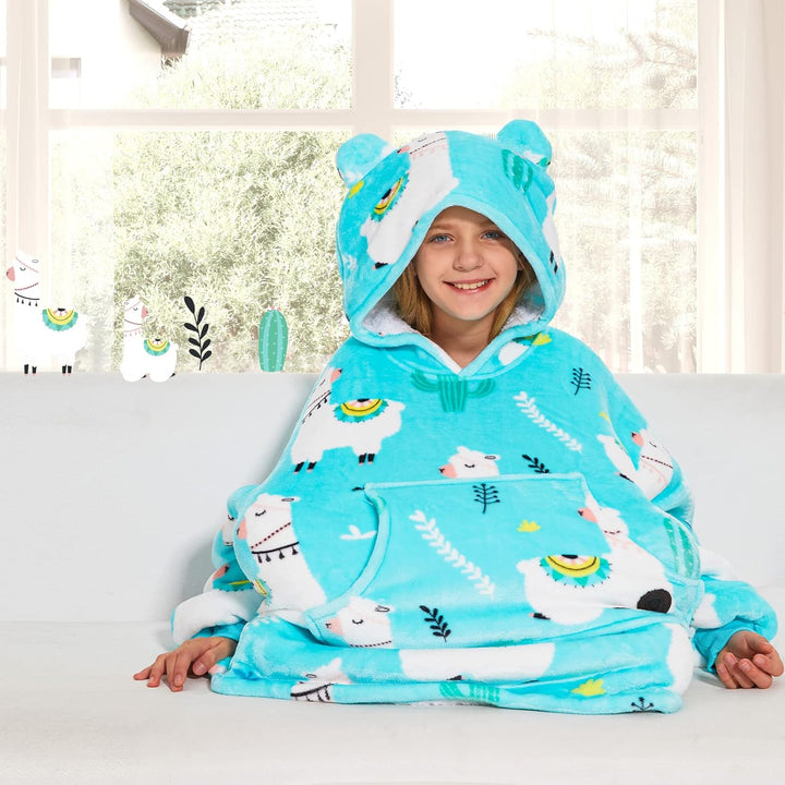 THREE POODLE Decken Hoodie, Oversize Hoodies Decken Pullover Kuschelpullover für Damen Herren Kinder