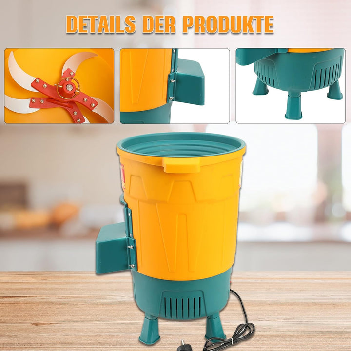 550W Elektrischer Gemüseschneider Futterhäcksler Futterverarbeitungsmaschine, Grünfutter, Grashalme,