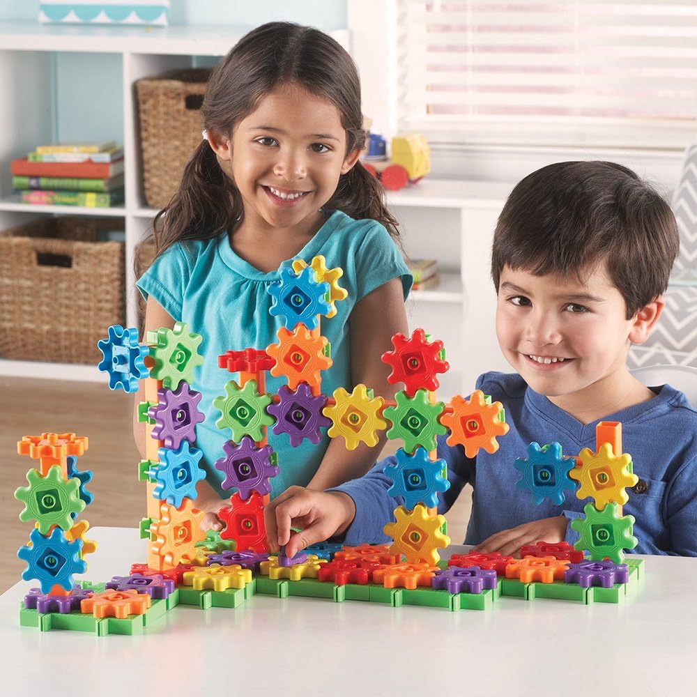 Learning Resources LER9162 Gears! Gears! Gears! Bauset für Anfänger,