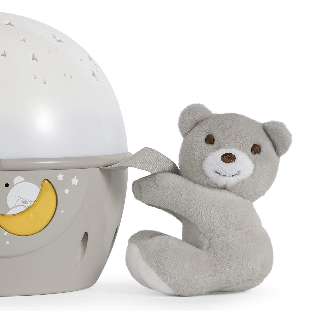 Chicco Next2Stars Baby-Nachtlicht, Neutral | Sternenlichtprojektor für Babybetten und Krippen, Sound