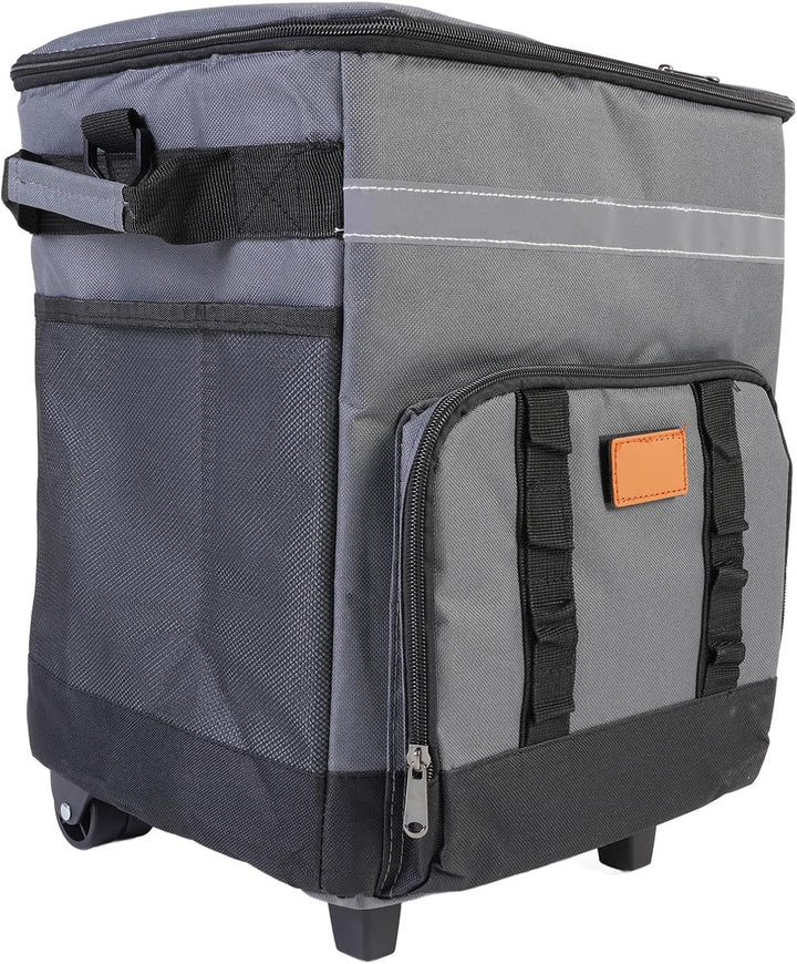 FILFEEL 35L Weicher Rollkühler mit Rädern &amp; Griff – Isolierte, Faltbare Kühltasche für Strand, Campi