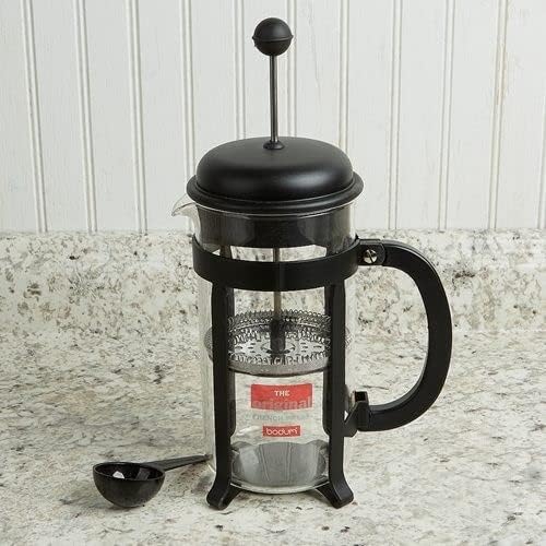 Bodum Java French Press Kaffee- und Teebereiter mit bruchsicherer SAN-Kunststoff-Karaffe, 100 ml, Sc