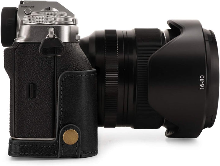 MegaGear MG1923 Ever Ready Kameratasche aus Echtleder, für Fujifilm X-T4, Schwarz, Schwarz