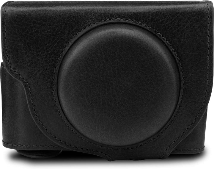 MegaGear MG1729 Ever Ready Echtleder Kameratasche mit Trageriemen kompatibel mit Sony Cyber-Shot DSC