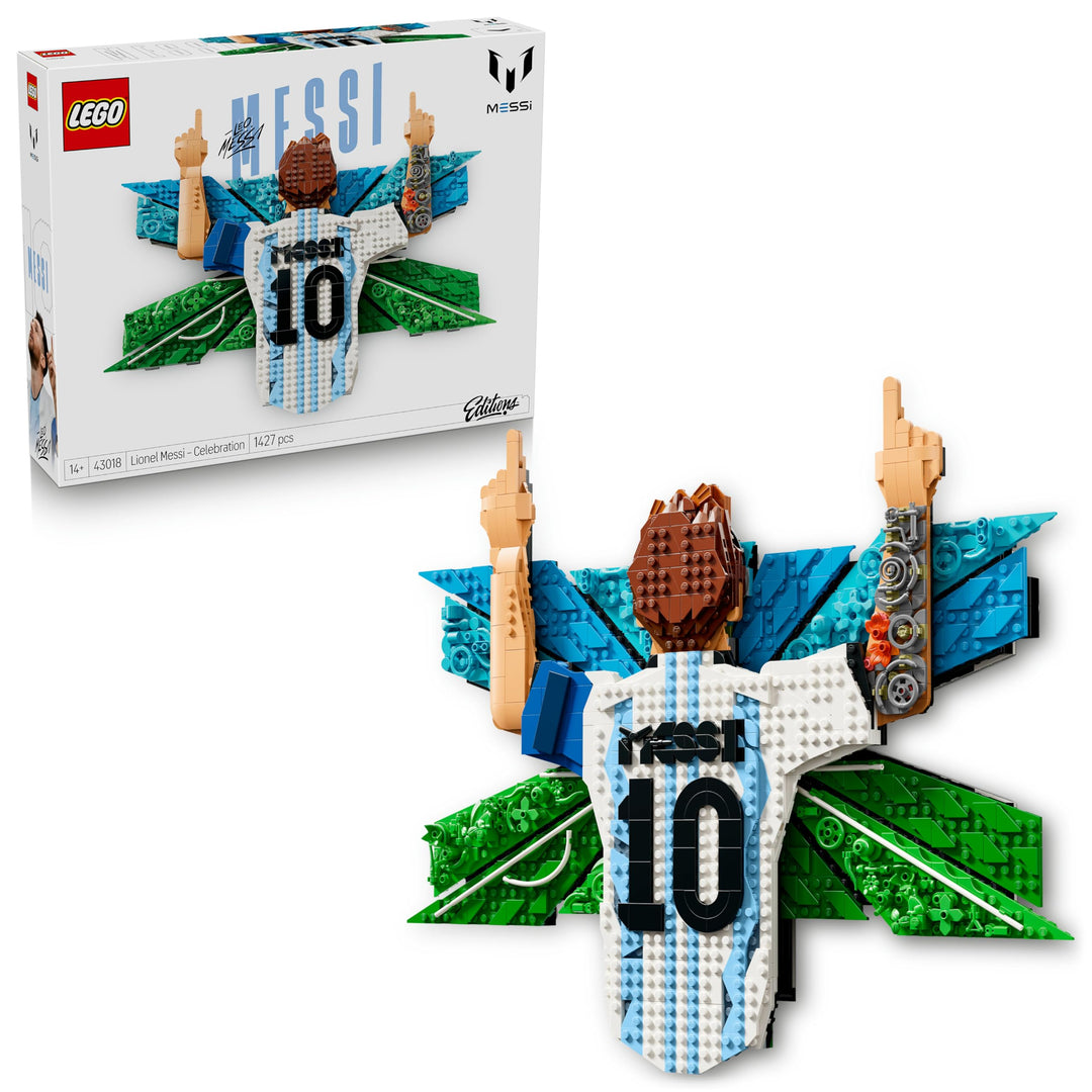 LEGO Editions Lionel Messi – Torjubel - 3D DIY Wandbild Set - DIY Deko für Kinder - Fussball Geschen