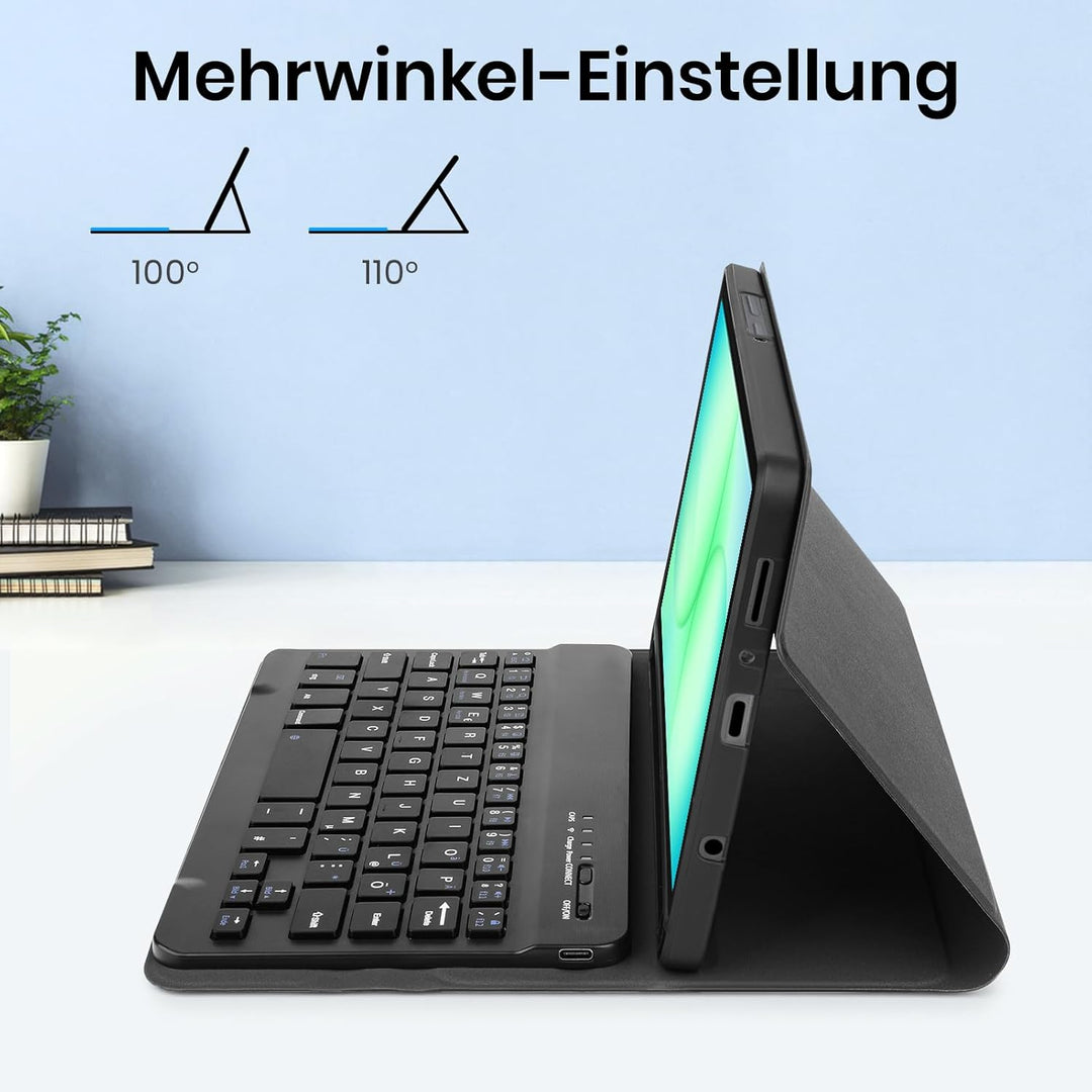 Tastatur für Samsung Galaxy Tab A11 8.7 Zoll 2025, Hülle mit Tastatur für Samsung Galaxy Tab A11/A9,