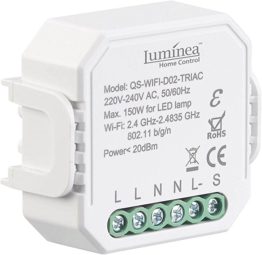 Luminea Home Control Funkdimmer: 2er-Set WLAN-Unterputz-Lichtschalter und -Dimmer, mit App (Dimmer-S