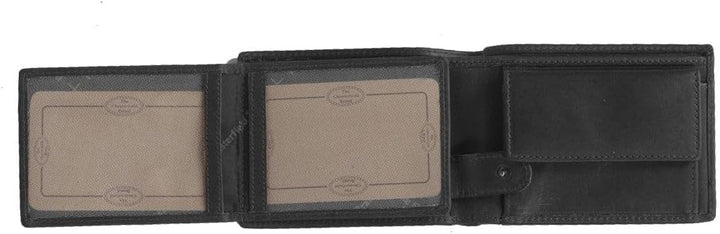The Chesterfield Brand Wax Pull Up Marvin Geldbörse RFID Leder 10,5 cm,Schwarz,Einheitsgrösse