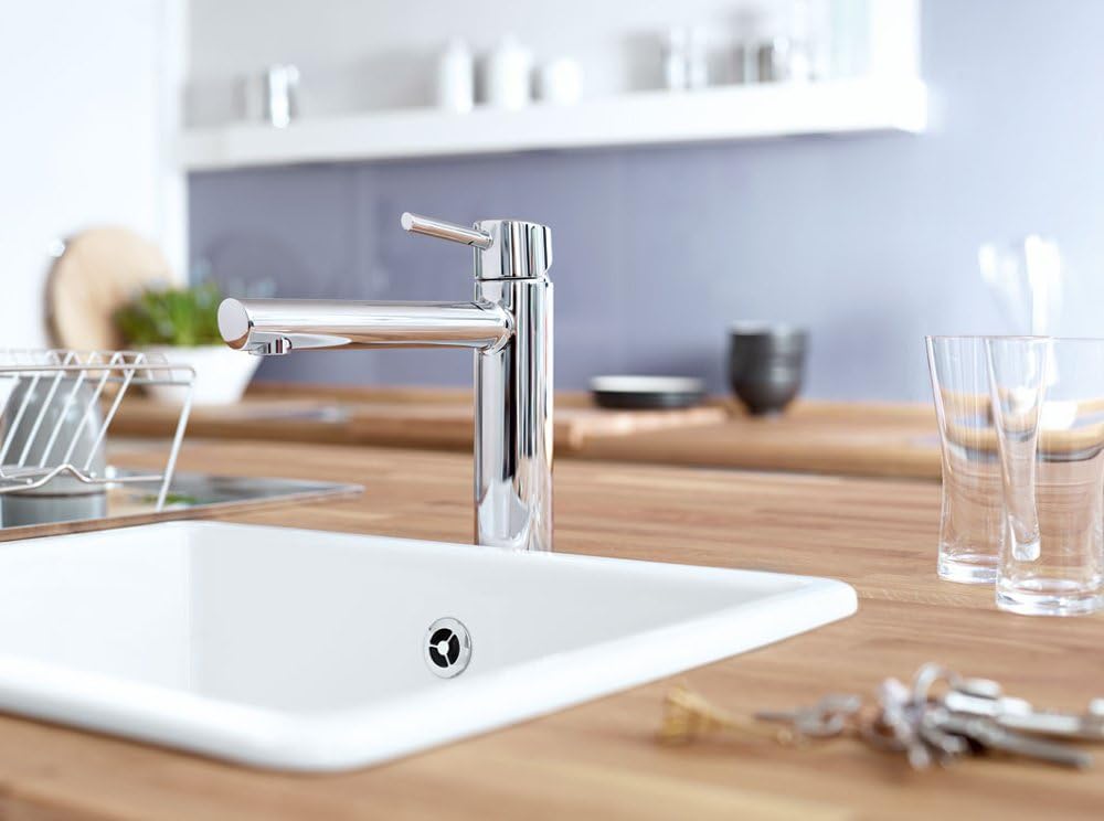 GROHE Concetto Küchenarmatur, mittelhoher Auslauf, Schwenkbereich 140°, Vorfenstermontage 31210001 V