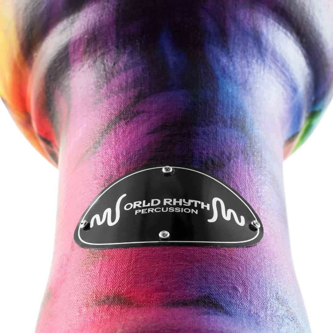 World Rhythm - Djembe Afrikanische Handtrommel -Synthetik 7 Zoll - Regenbögen - MDJ008-RD Regenbogen