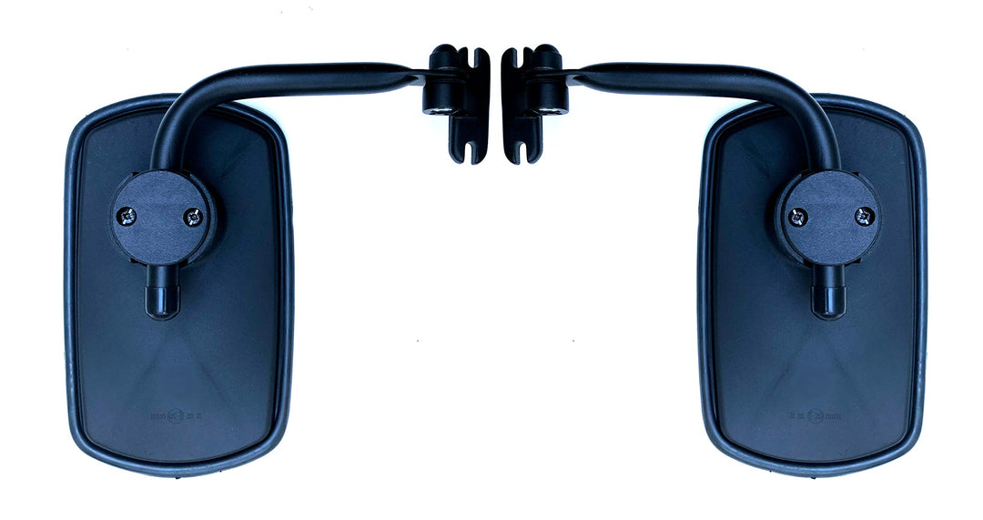 2x Aussenspiegel 260x155 mm ø14-30 mm und Spiegelhalter für Traktor Bagger Trecker