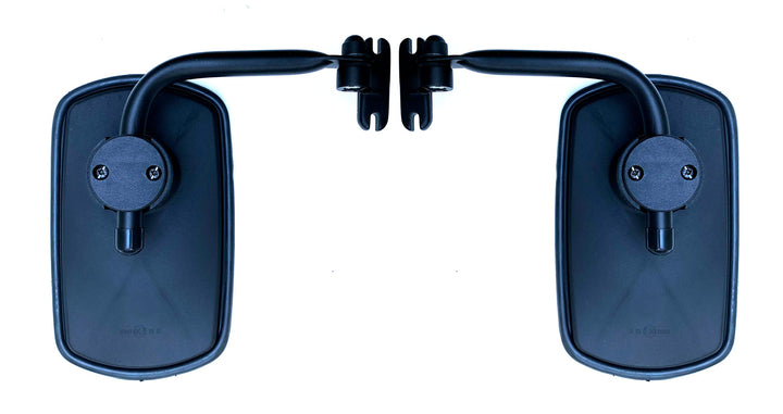 2x Aussenspiegel 260x155 mm ø14-30 mm und Spiegelhalter für Traktor Bagger Trecker