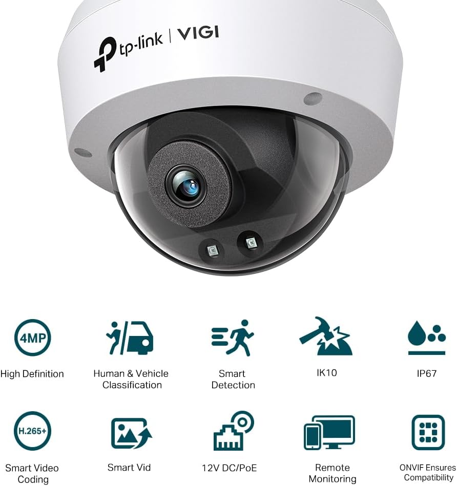 TP-Link VIGI C240I(4mm) 4MP Dome IP Kamera