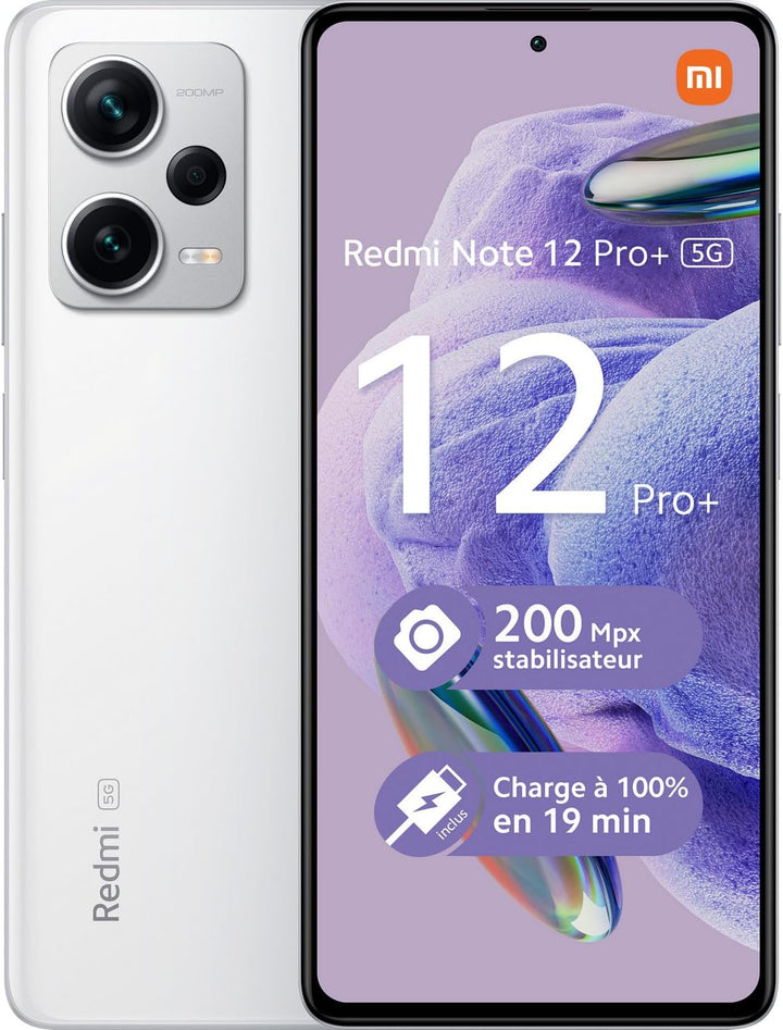 Xiaomi Redmi Note 12 Pro+ 5G 256GB Handy, weiss, Polar White, Android 12, Dual