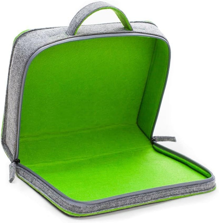 Tegu Reisetasche mit Magnetblöcken.