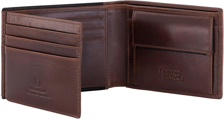 camel active Bags Cruise Herren Geldbörse RFID Querformat Leder 11,0 x 1,5 x 8,7 Brown, 11,0 x 1,5 x
