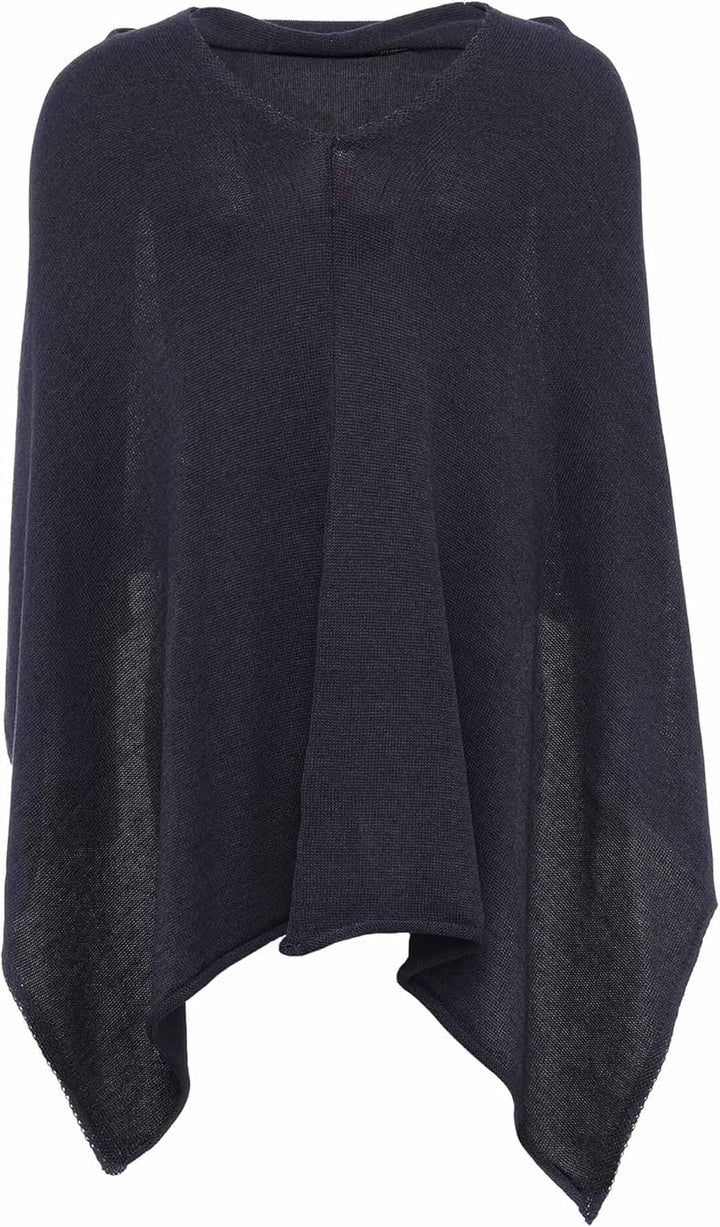 "Cashmere Dreams Poncho-Schal aus Baumwolle - Hochwertiges Cape für Damen - Umhängetuch und Tunika -