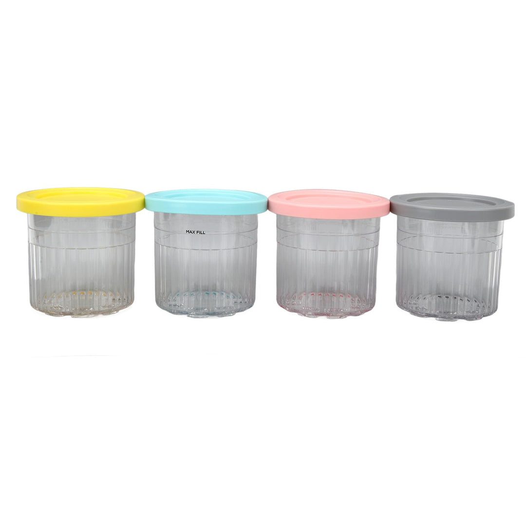4er-Pack Wiederverwendbare 600-ml-Eisbecher – Spülmaschinenfeste Gefrierbehälter für Eismaschinen de