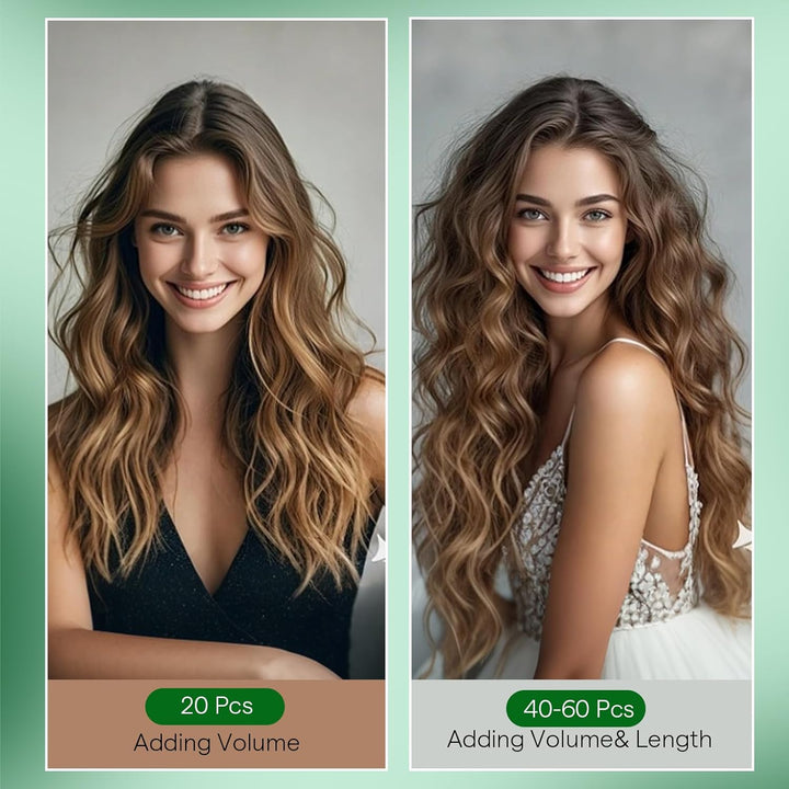 RUNATURE 55cm Tape Extensions Echthaar Blond Invisible Tape in Extensions Echthaar 20 Stück 50g Unsi