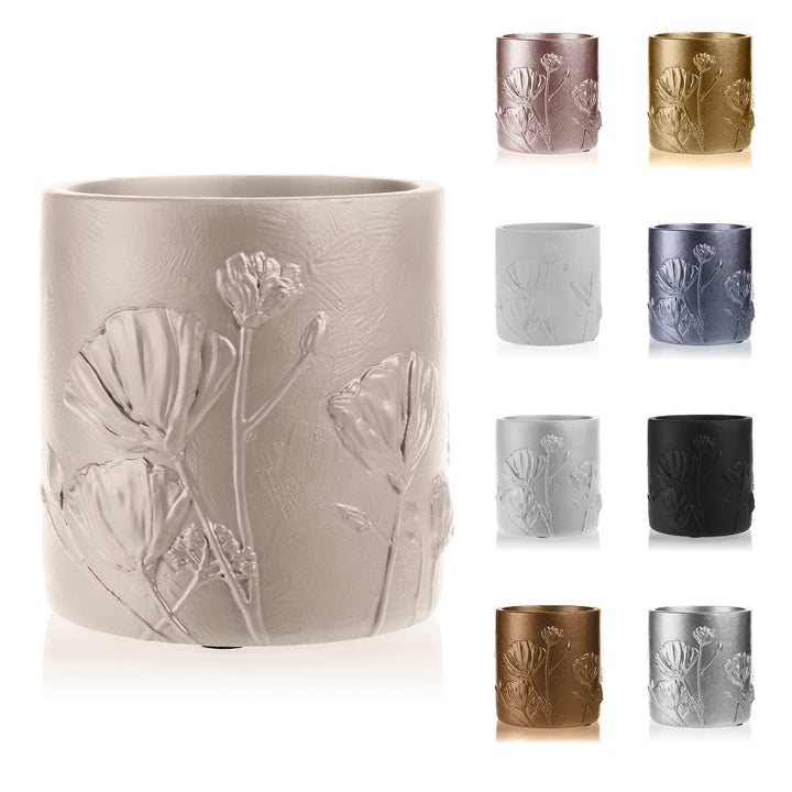 CONCRETTE Flower Deco Geformter Blumentopf für Aussen und Innen Handgefertigt aus Architekturbeton O