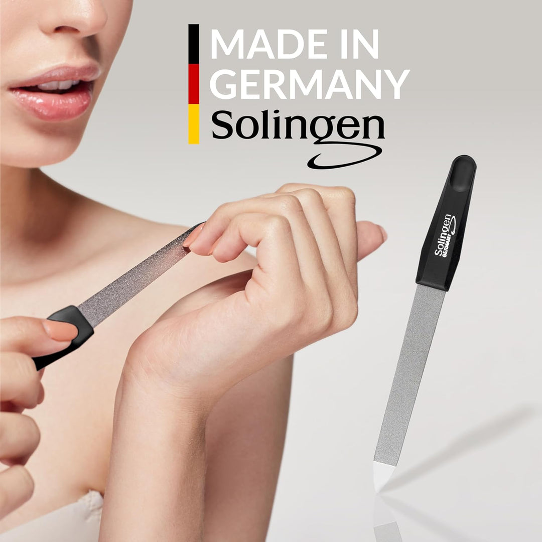 marQus Nagelset Herren und Damen 5 teilig - Maniküreset für Damen & Herren, Nageletui aus echtem Led