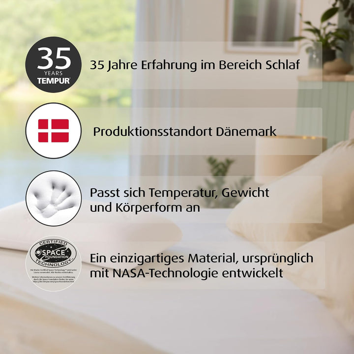 TEMPUR Symphony Schlafkissen Memory Foam, ergonomisches Nackenstützkissen für Rücken- und Seitenschl