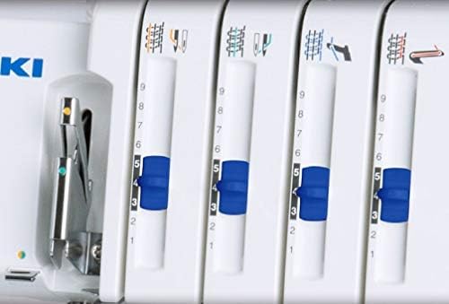 Juki MO-214D Kirei 4 Faden Overlockmaschine, für Einsteiger und Vielnäher, mit hochbelastbarem Ober-