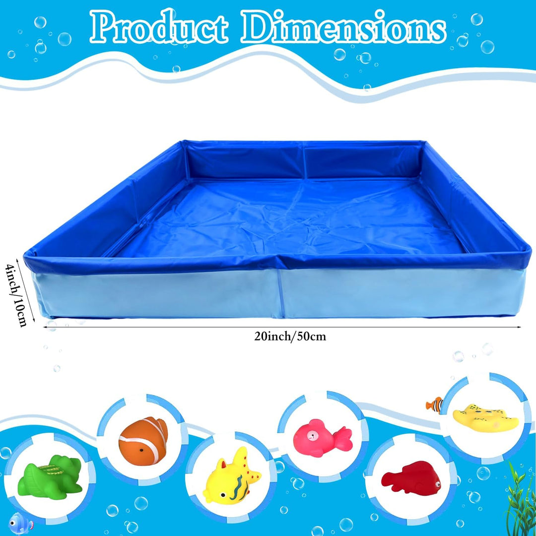Katzen Pool 50x10cm Faltbare Katzenpool mit 6 Fischen Wasser Spielzeug Faltbarer Pool Interaktives W