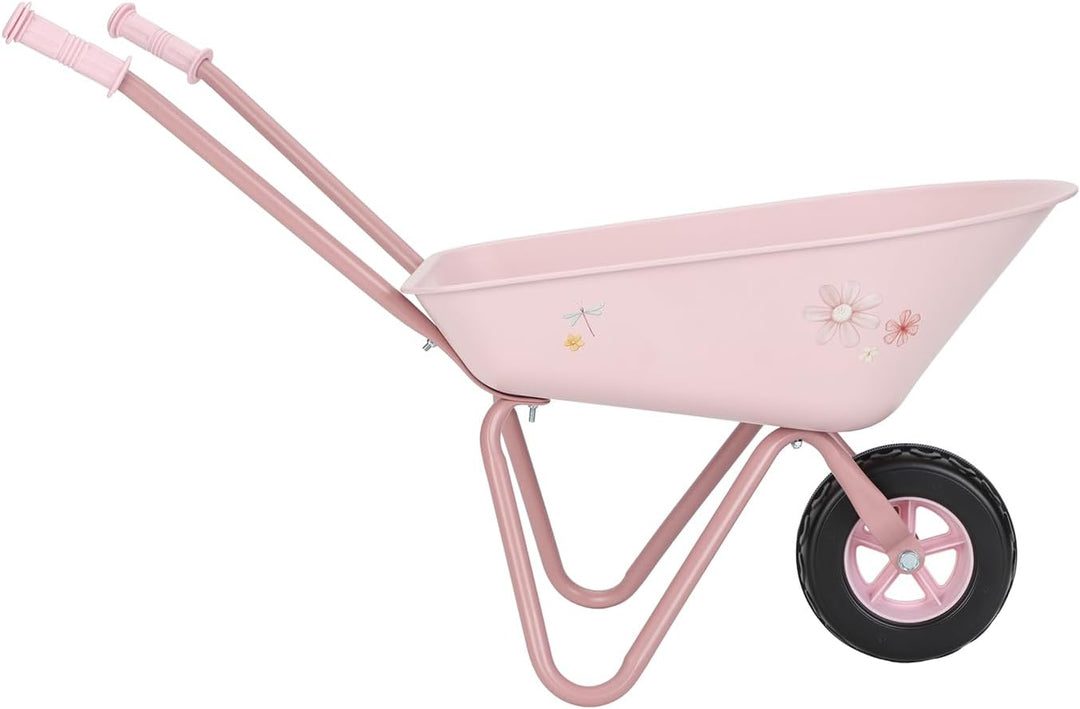 Little Dutch Schubkarre für Kinder Kinderschubkarre Metall - Fairy Garden rosa
